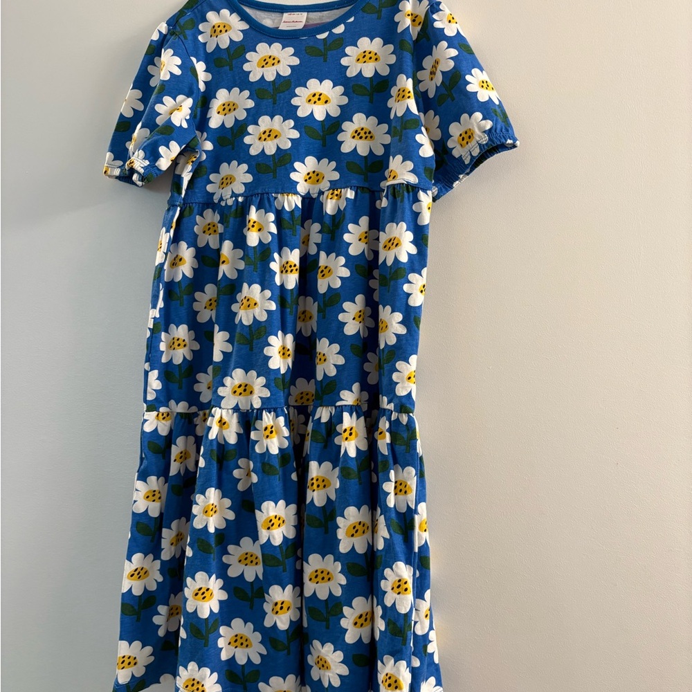 Hanna Andersson Blue Floral Kids Dress Sz 10 New Without Tags